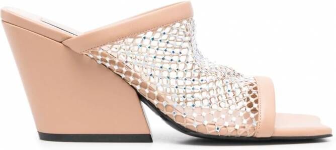 Stella McCartney Muiltjes met mesh Beige