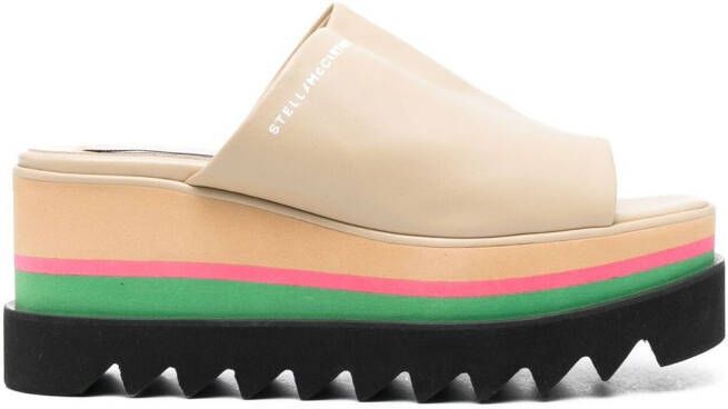 Stella McCartney Sandalen met plateazool Beige