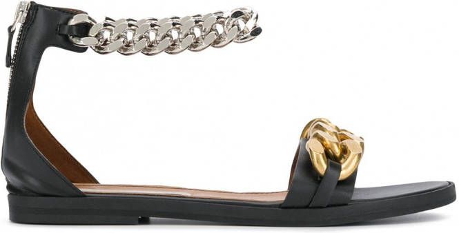 Stella McCartney Sandalen met kettingdetail Zwart