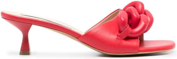 Stella McCartney Sandalen met schakelkettingdetail Rood