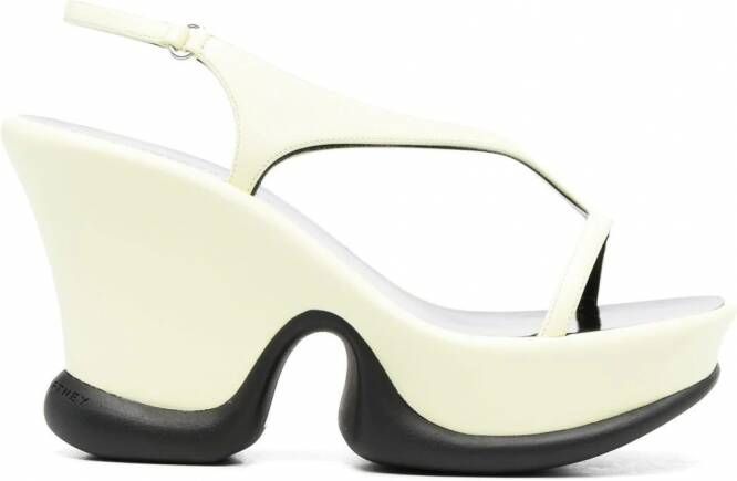 Stella McCartney Shroom slingback sandalen met sleehak Geel