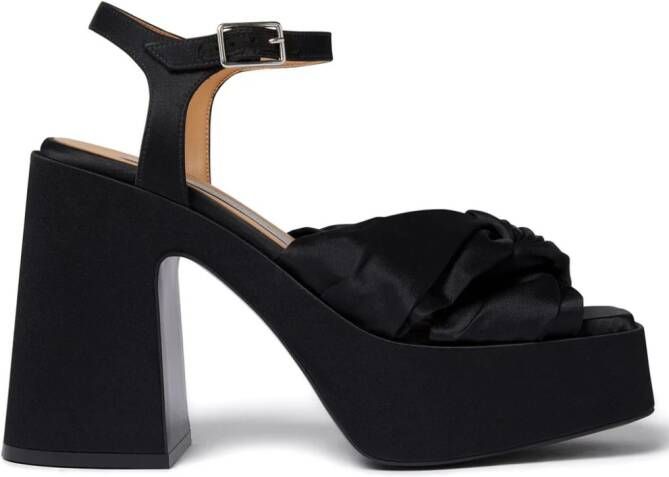 Stella McCartney Skyle satijnen sandalen Zwart