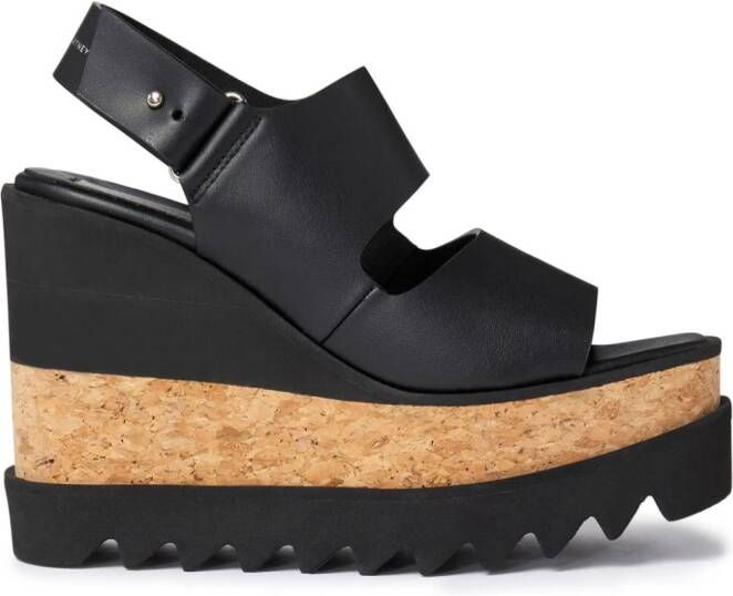 Stella McCartney Sneak-Elyse sandalen met plateauzool Zwart