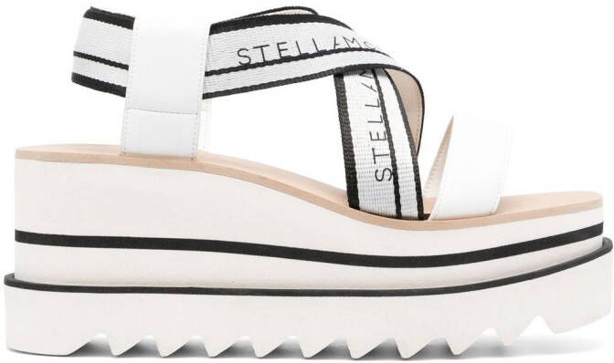 Stella McCartney Sneakelyse sandalen met plateauzool Wit