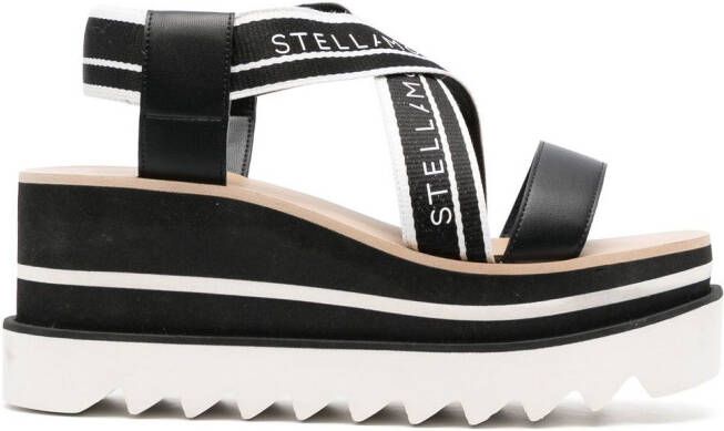 Stella McCartney Sneakelyse sandalen met plateauzool Zwart