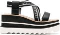 Stella McCartney Sneakelyse sandalen met plateauzool Zwart - Zwart