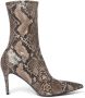 Stella McCartney Stella Iconic laarzen met pythonprint Bruin - Thumbnail 1