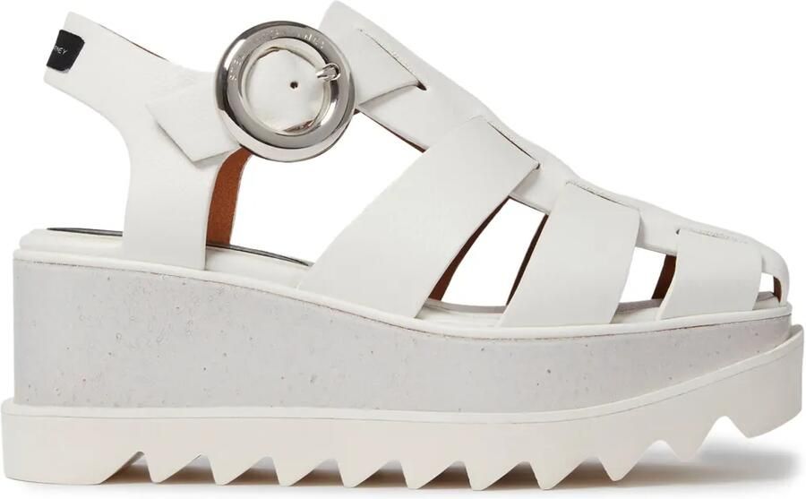 Stella McCartney 80 mm Elyse sandalen met plateauzool Wit
