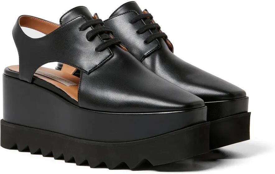 Stella McCartney Elyse derby schoenen met sleehak Zwart - Foto 4