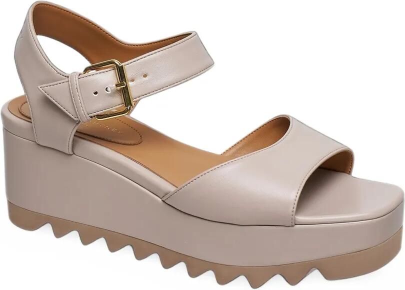 Stella McCartney Elyse flatform sandals Beige