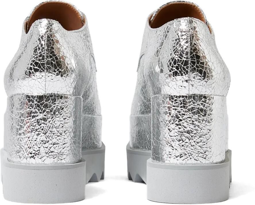 Stella McCartney Elyse metallic schoenen met plateauzool en gebarsten effect Zilver - Foto 3