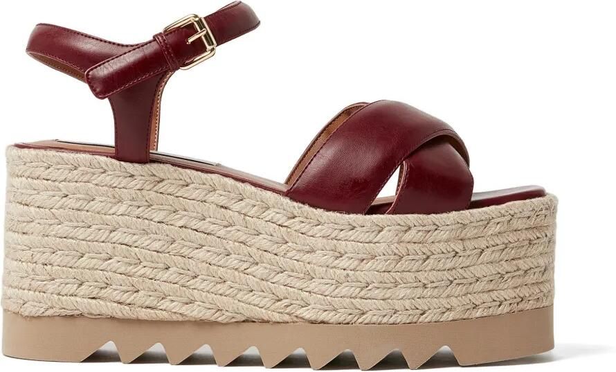Stella McCartney Elyse sandalen met gekruiste bandjes Bruin