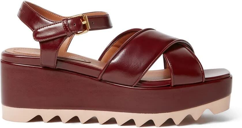 Stella McCartney Elyse sandalen met gekruiste bandjes Rood