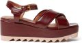 Stella McCartney Elyse sandalen met gekruiste bandjes Rood - Rood