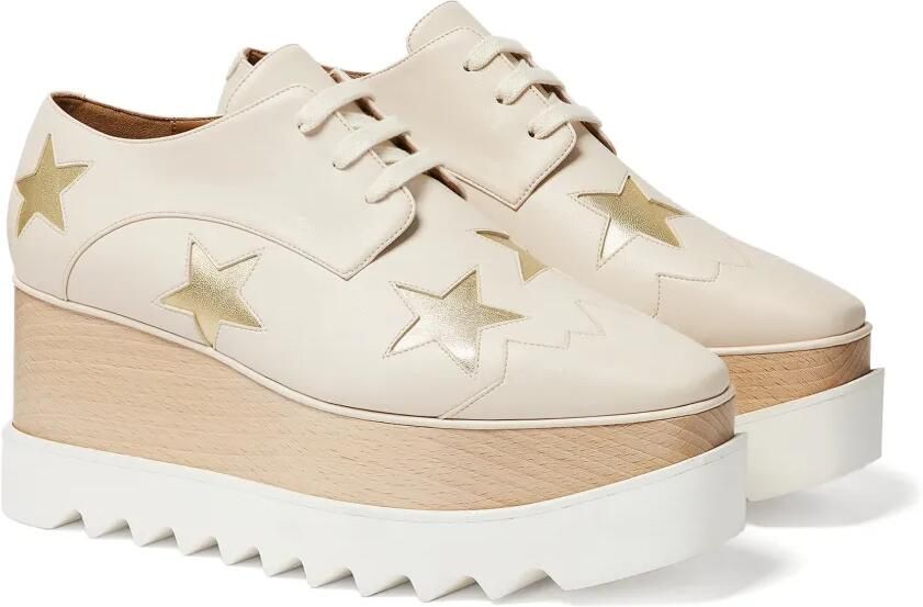 Stella McCartney Elyse schoenen met plateauzool en metallic ster Beige - Foto 4