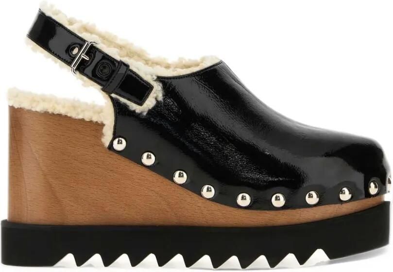 Stella McCartney Elyse slingback clogs Zwart