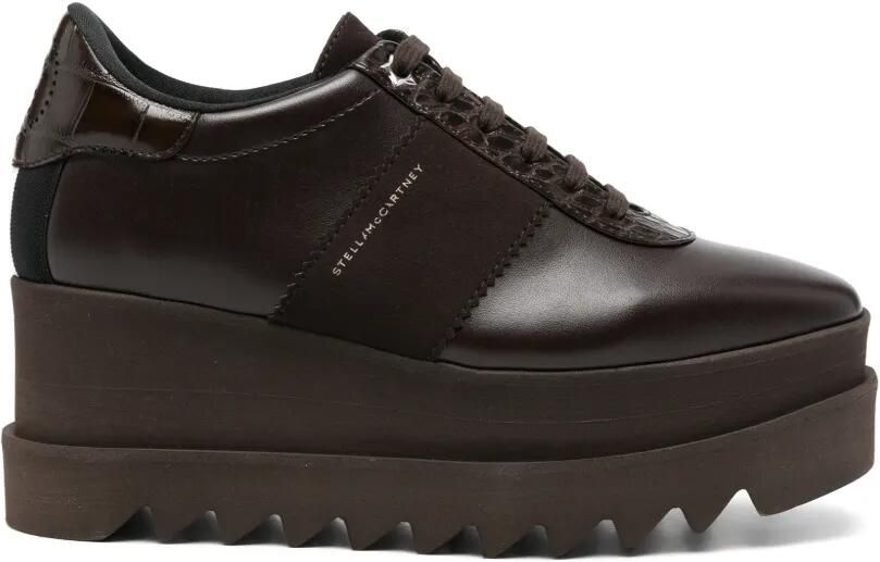 Stella McCartney Elyse sneakers met plateauzool Bruin