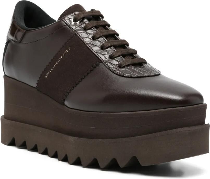 Stella McCartney Elyse sneakers met plateauzool Bruin - Foto 2