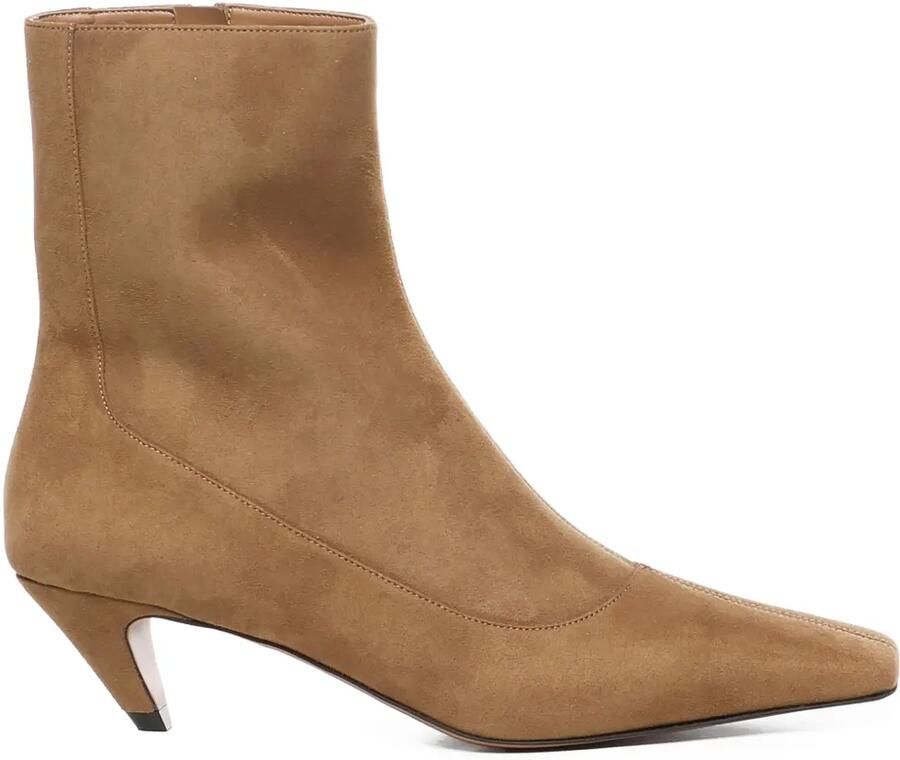 Stella McCartney Enkellaarzen met rits Bruin