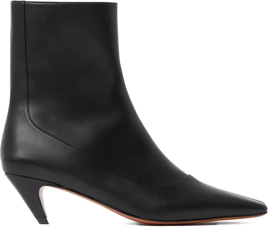 Stella McCartney Enkellaarzen met vierkante neus Zwart
