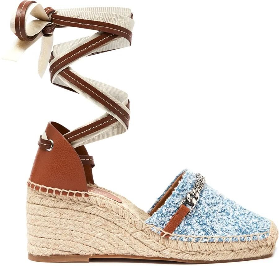 Stella McCartney Gaia Boucle denim espadrilles Blauw
