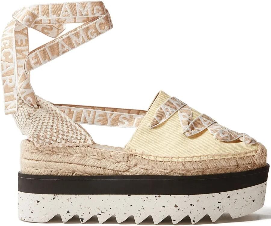 Stella McCartney Gaia espadrilles met plateauzool Beige