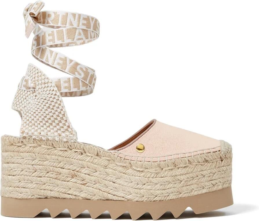 Stella McCartney Gaia espadrilles met plateauzool Beige