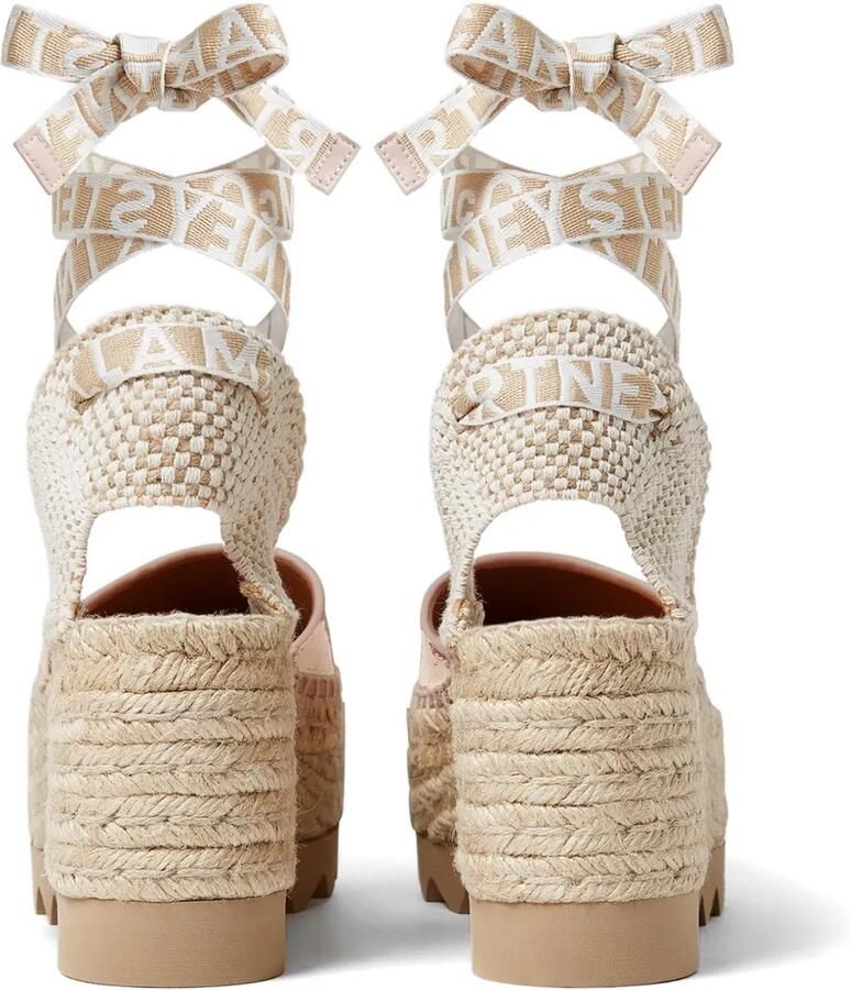 Stella McCartney Gaia espadrilles met plateauzool Beige - Foto 3