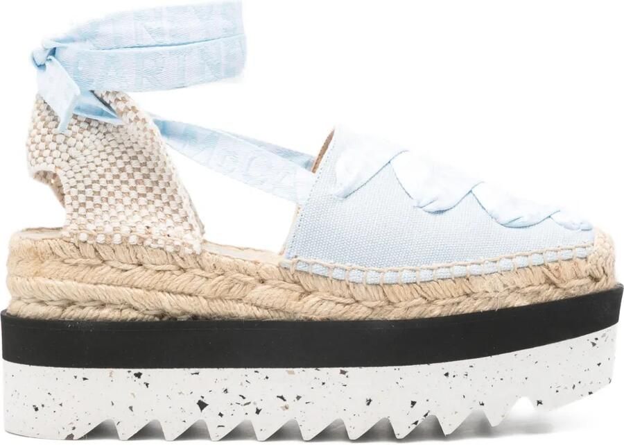 Stella McCartney Gaia espadrilles met plateauzool Blauw