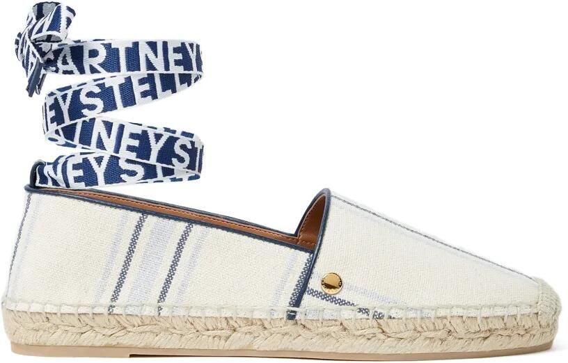 Stella McCartney Gaia gestreepte espadrilles Beige