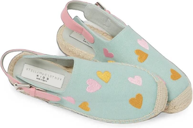 Stella McCartney Kids Espadrilles met geborduurd hart Blauw - Foto 2