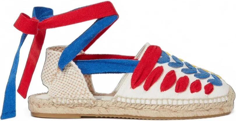 Stella McCartney Kids Espadrilles met open rug Wit