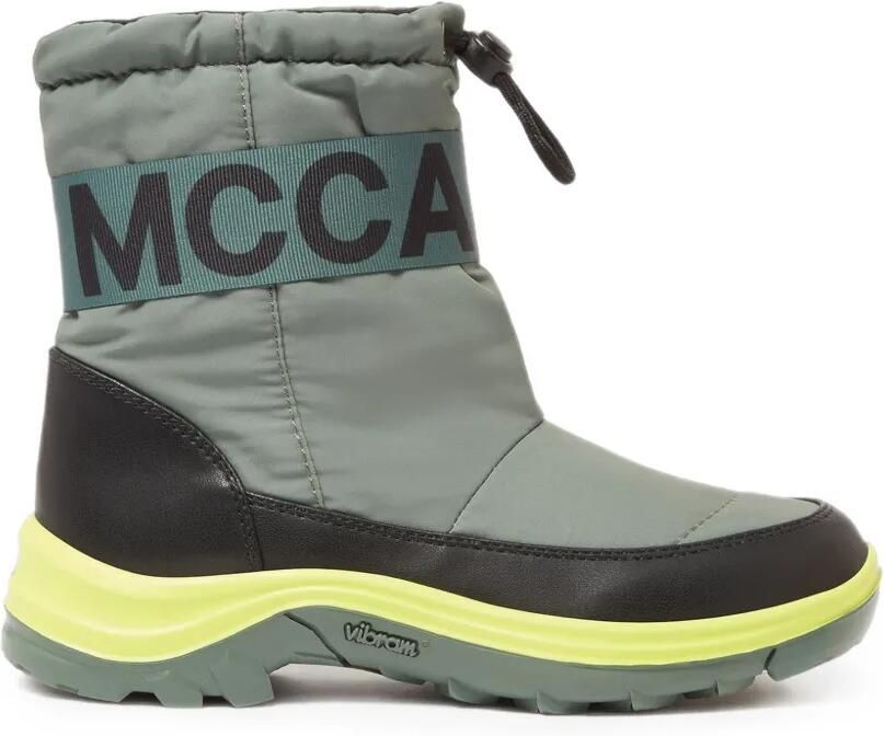 Stella McCartney Kids Moniker Tape gewatteerde snowboots met logoband Groen - Foto 4