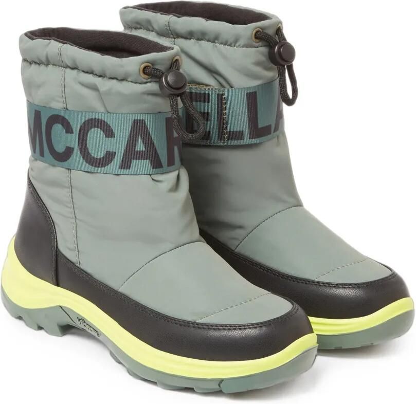 Stella McCartney Kids Moniker Tape gewatteerde snowboots met logoband Groen - Foto 3