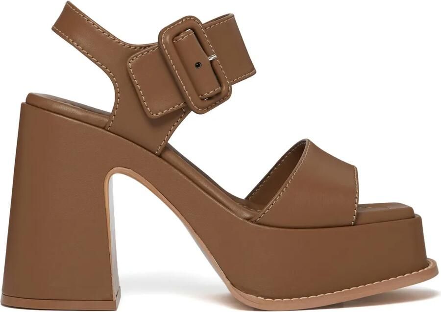 Stella McCartney Skyla 100 sandalen met plateauzool Bruin