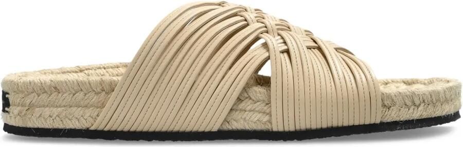 Stella McCartney Slippers met gekruiste bandjes Beige