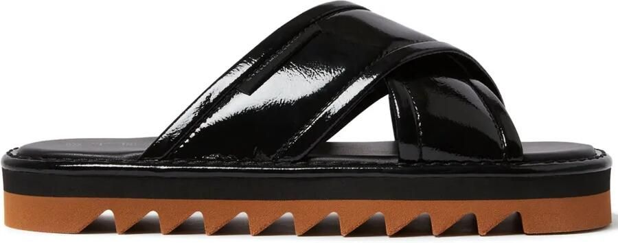 Stella McCartney Slippers met gelakte afwerking Zwart