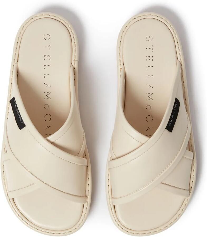 Stella McCartney Slippers met logopatch Beige - Foto 2