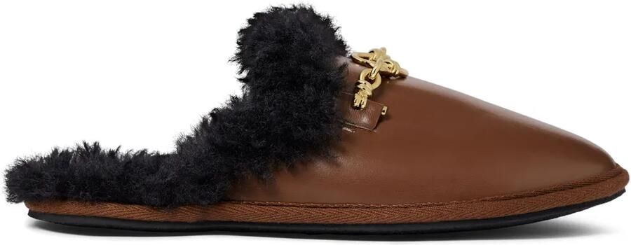 Stella McCartney Slippers met logoplakkaat Bruin