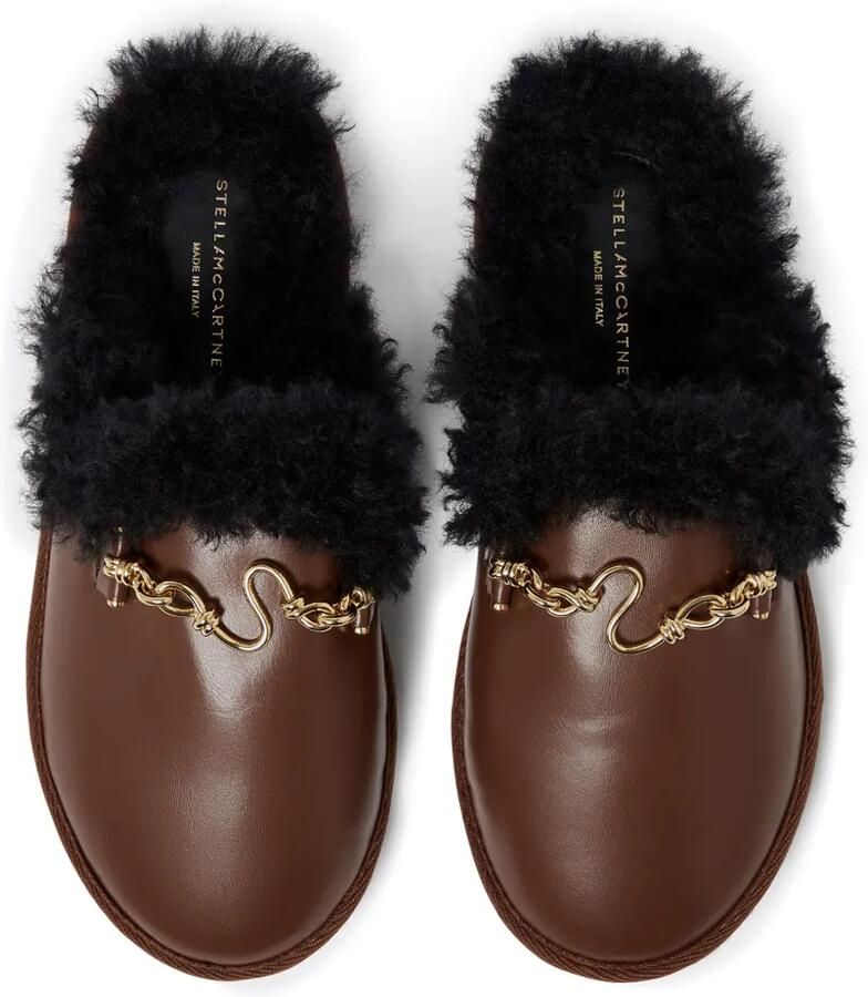 Stella McCartney Slippers met logoplakkaat Bruin - Foto 2