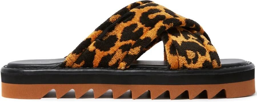 Stella McCartney Slippers met luipaardprint Zwart
