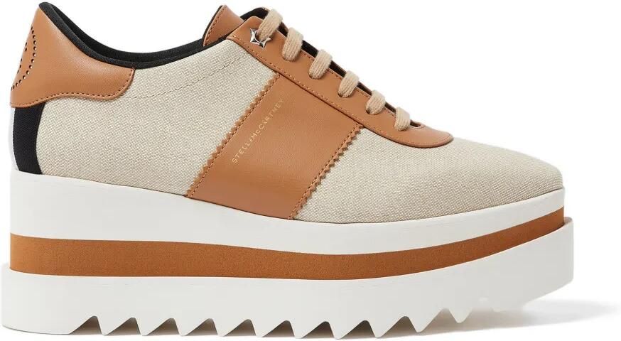 Stella McCartney Sneak-Elyse canvas sneakers met plateauzool Beige