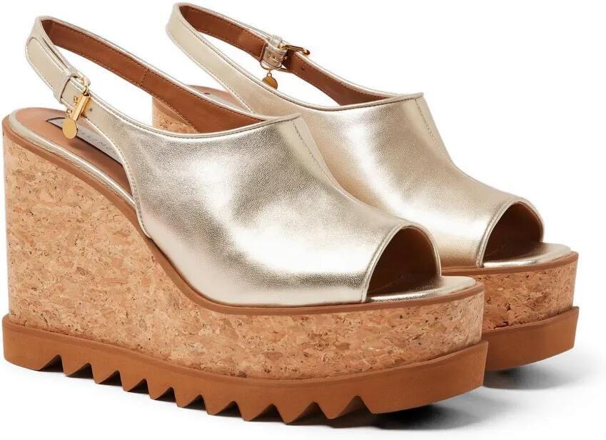 Stella McCartney Sneak-Elyse sandalen met metallic effect Goud - Foto 4