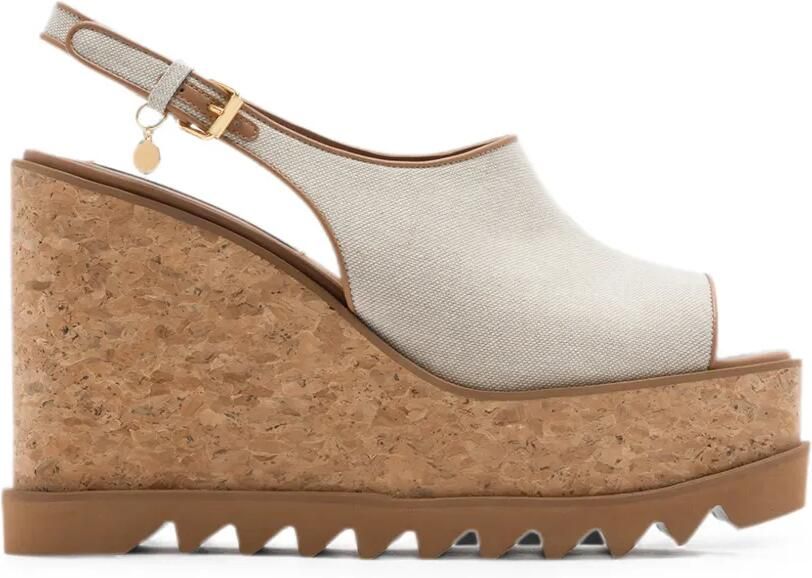 Stella McCartney Sneak-Elyse sandalen met plateauzool Beige