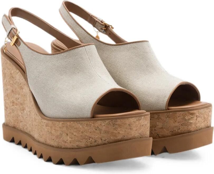 Stella McCartney Sneak-Elyse sandalen met plateauzool Beige - Foto 3