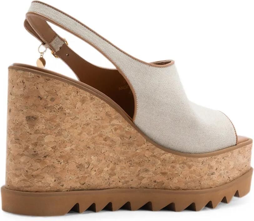 Stella McCartney Sneak-Elyse sandalen met plateauzool Beige - Foto 2