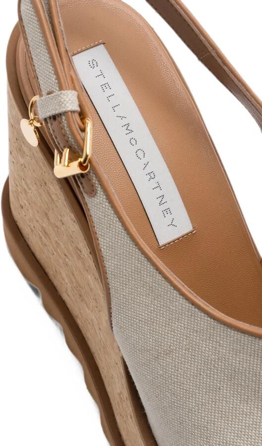 Stella McCartney Sneak-Elyse sandalen met plateauzool Beige - Foto 4