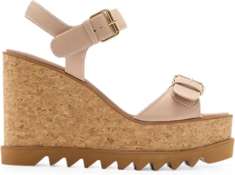 Stella McCartney Sneak-Elyse sandalen met plateauzool Beige