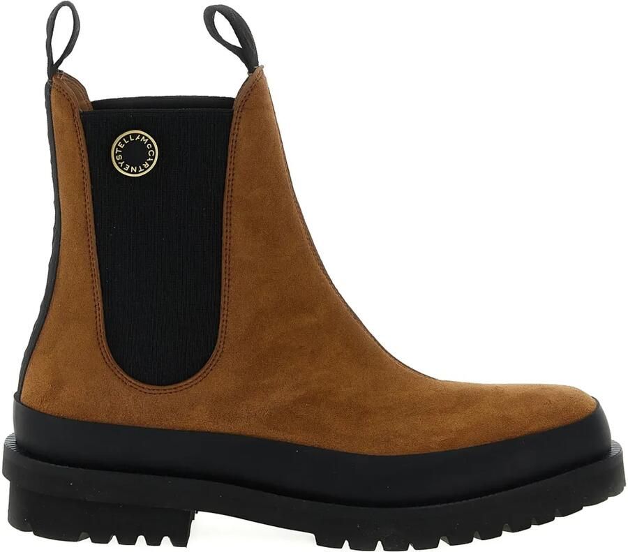 Stella McCartney Suède Chelsea laarzen Bruin