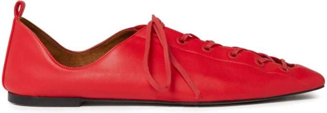 Stella McCartney Veterschoenen van imitatieleer Rood